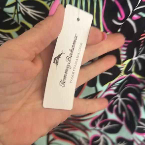 NWT Tommy Bahama high neck halter dress lively leaves M - Picture 8 of 9